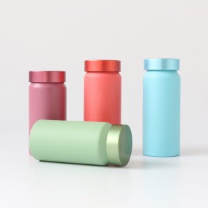 kosong aluminium suplemen kesehatan pil pil botol 150ml kanggo 60pcs kapsul