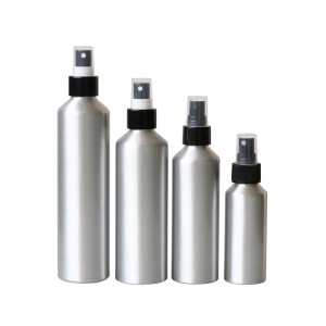 100 ml aluminium kosmetikflaske med spray