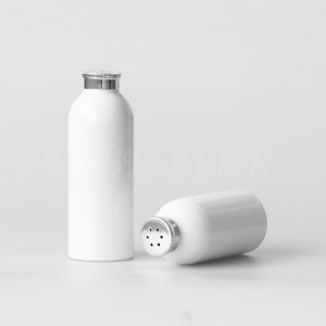 Logo me porosi OEM çmim i lirë bosh 500ml 750ml 1000ml shishe alumini shishe metalike e rrumbullakët për shampo