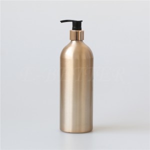 Botella de xampú de aluminio de prezo barato directo de fábrica Botella de aluminio ecolóxica para desinfectante de mans