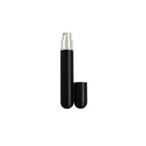 10ml luxury aluminum perfume atomizer with black color