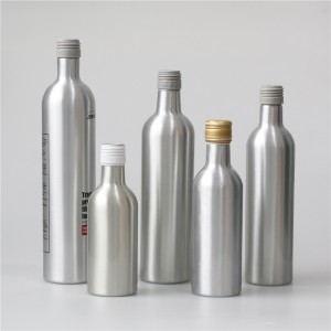 ដបស្រាអាលុយមីញ៉ូ 750ml ប្រណិត 500ml 750ml ដបពណ៌ផ្ទាល់ខ្លួនសម្រាប់ប្រេងអូលីវ