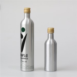 ដបស្រាអាលុយមីញ៉ូ 750ml ប្រណិត 500ml 750ml ដបពណ៌ផ្ទាល់ខ្លួនសម្រាប់ប្រេងអូលីវ