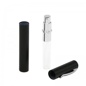 Flacon de parfum stilou negru din aluminiu de 5 ml