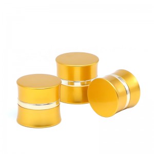 JA-3-3 series gold oxidated aluminum face cream jar