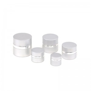 JA-3-6 rige lege sulveren anodisearre aluminium cream jar