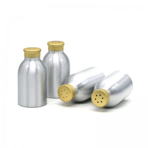 100 ml Pulverflasche aus silbernem Aluminium