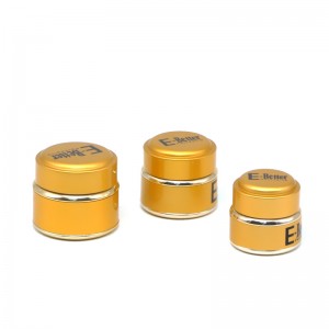 gold aluminum cover Cosmetic mask eye cream jar 15ml 30ml 50ml