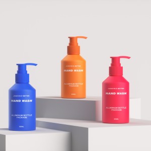 shoulder aluminum shampoo bottle