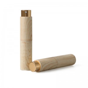 Rangi ya mbao 10ml faini ukungu dawa chupa ya manukato rafiki mazingira refill atomizer
